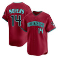 Arizona Diamondbacks #14 Gabriel Moreno Player Red HeidiMiller Limited Home Game Stitched Jerseys