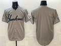 New York Yankees Blank Grey HeidiMiller With Patch Limited Stitched Jersey