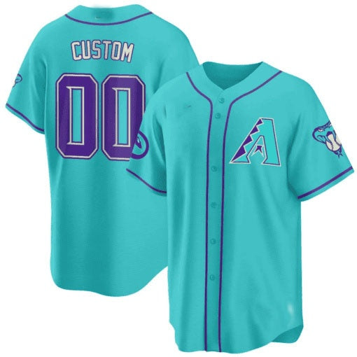 Custom Arizona Diamondbacks 2024 Teal Purple Jersey ¨C Teal 2 HeidiMiller