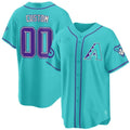 Custom Arizona Diamondbacks 2024 Teal Purple Jersey ¨C Teal 2 HeidiMiller