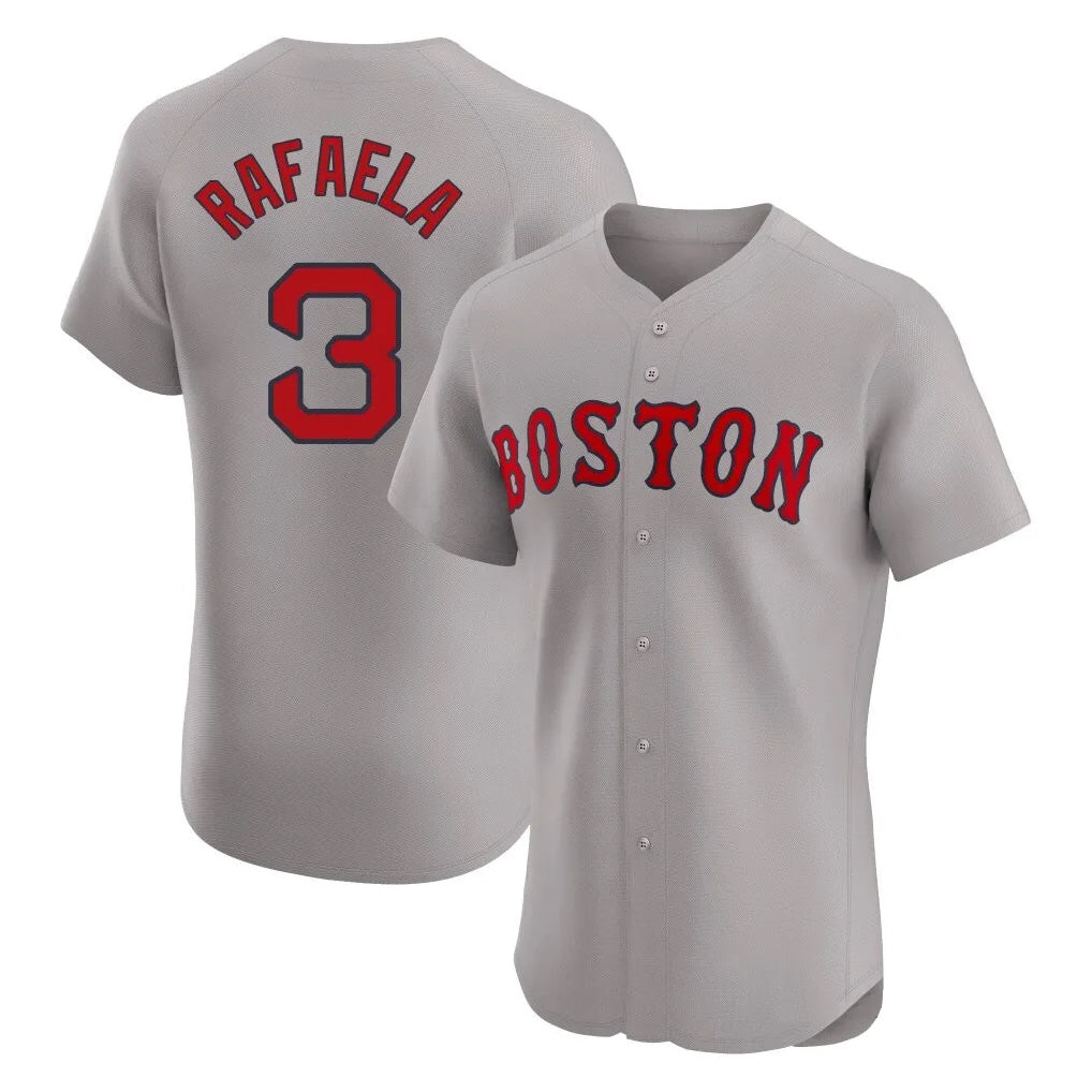 Boston Red Sox #3 Ceddanne Rafaela Player Gray HeidiMiller Road Limited Elite Home Game Stitched Jerseys1