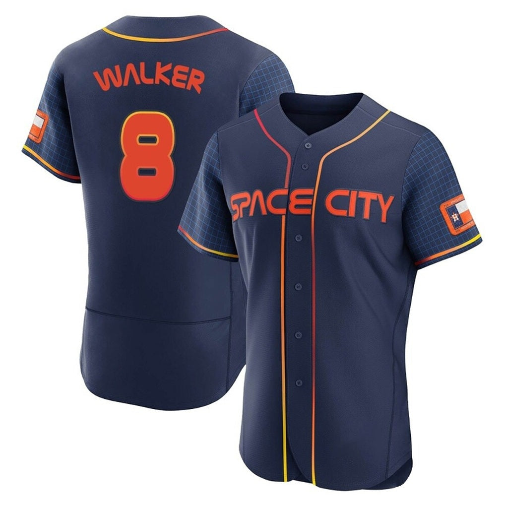 Houston Astros #8 Christian Walker Player Navy HeidiMiller City Connect Limited Elite Home Stitched Jerseys