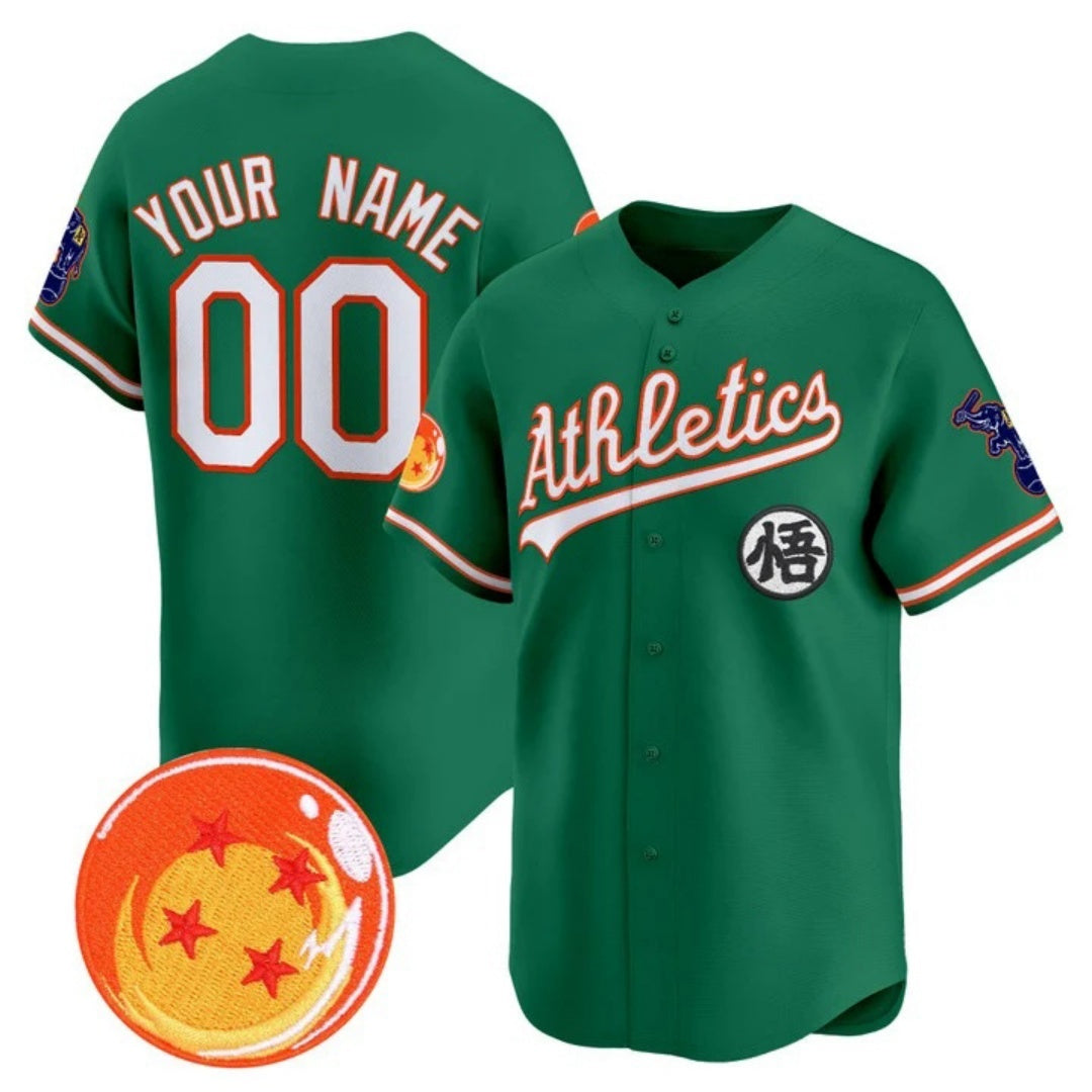 Custom Oakland Athletics x Dragon Ball Green HeidiMiller Vapor Premier Limited Jersey - All Stitched