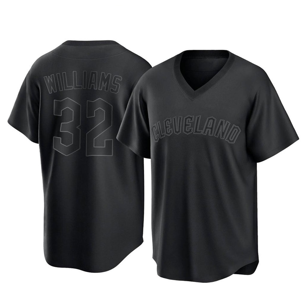 Cleveland Guardians #32 Gavin Williams Player Black HeidiMiller T-shirt Home Game Stitched Jerseys