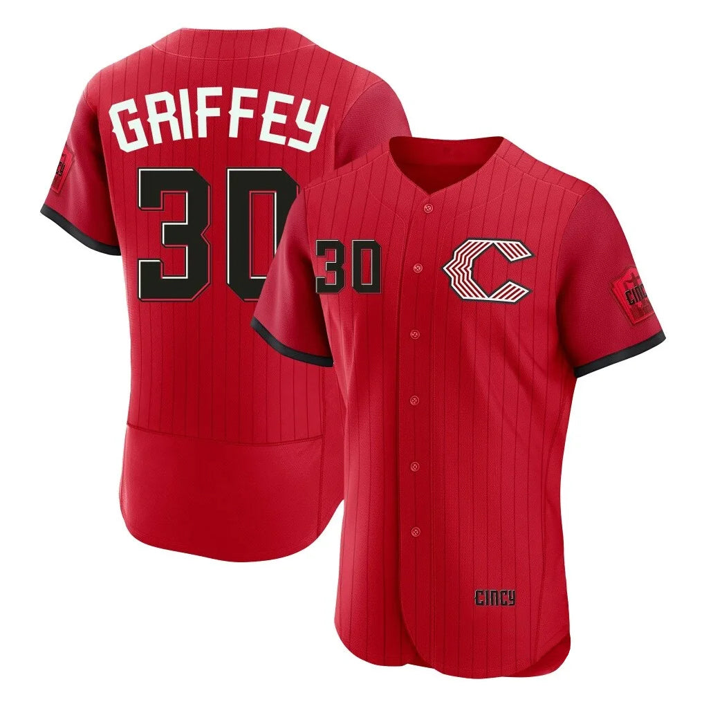 Cincinnati Reds #30 Ken Griffey Player Red HeidiMiller 2026 City Connect Limited Elite Home Stitched Jerseys