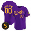 Custom Baltimore Orioles Robinson Patch Vapor Premier Limited Jersey ¨C Purple Gold HeidiMiller