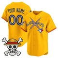 Custom Toronto Blue Jays x One Piece Gold HeidiMiller Vapor Premier Limited Jersey - Stitched