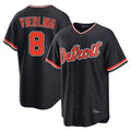 Detroit Tigers #8 Matt Vierling Player Navy HeidiMiller Home Game Stitched Jerseys
