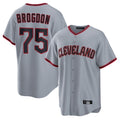 Cleveland Guardians #75 Connor Brogdon Player Gray HeidiMiller Home Game Stitched Jerseys