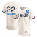 Los Angeles Dodgers #22 Clayton Kershaw Player Cream HeidiMiller City Connect Limited Elite Home Stitched Jerseys