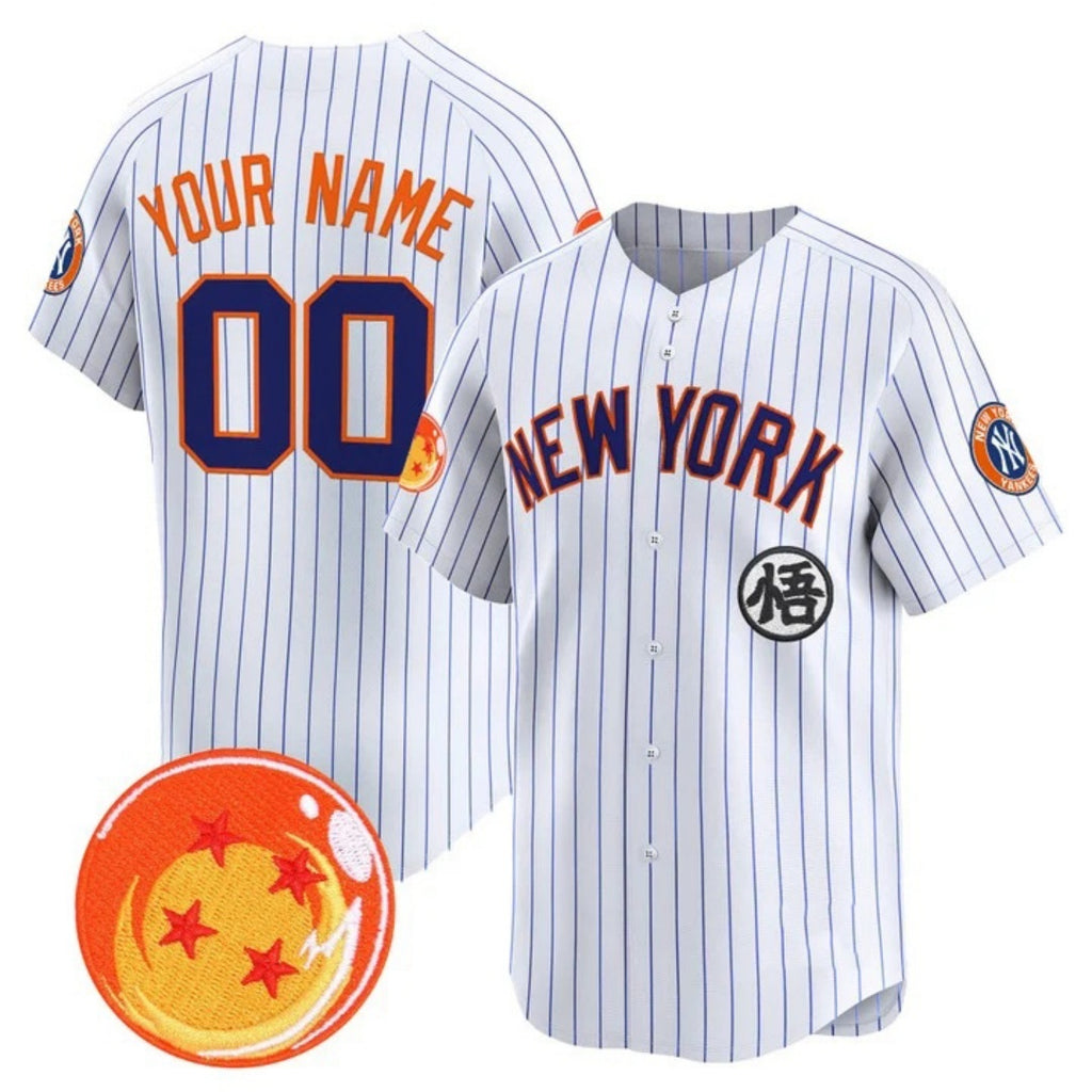 Custom New York Yankees x Dragon Ball White HeidiMiller Vapor Premier Limited Jersey - All Stitched