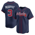 Atlanta Braves #3 Dale Murphy Player Navy HeidiMiller Limited Home Game Stitched Jerseys
