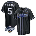 Los Angeles Dodgers #5 Freddie Freeman Player Black HeidiMiller World Series Black Carbon Limited Home Stitched Jerseys
