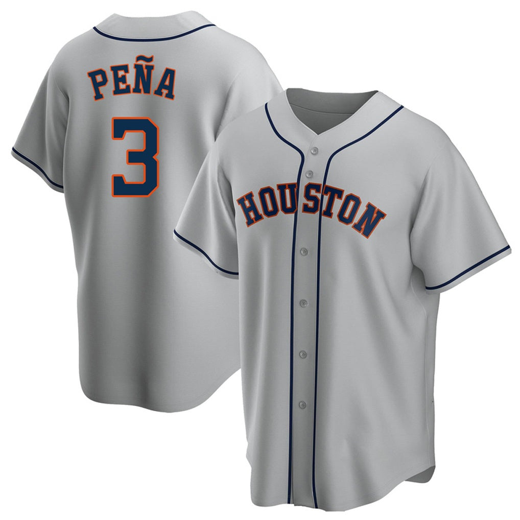 Houston Astros #3 Jeremy Pena Player Gray HeidiMiller Home Game Stitched Jerseys