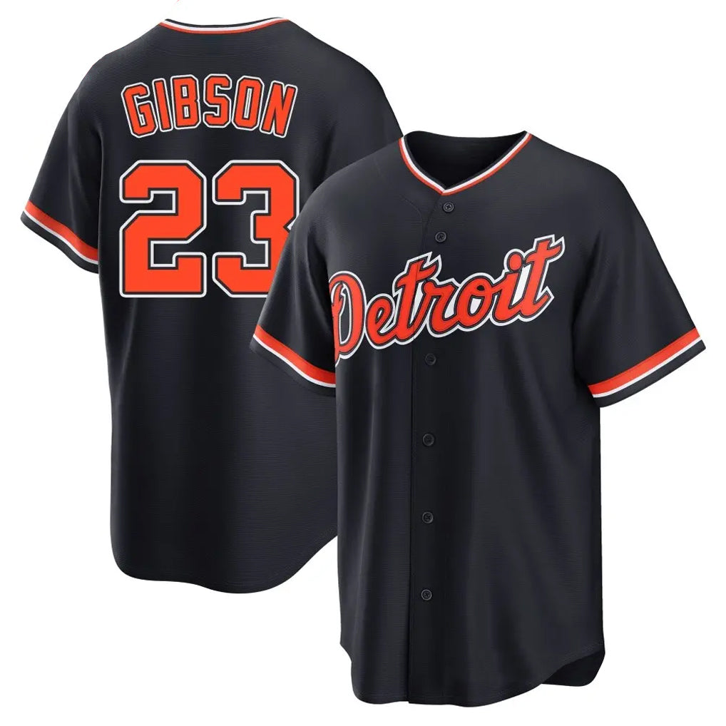 Detroit Tigers #23 Kirk Gibson Player Navy HeidiMiller Home Game Stitched Jerseys