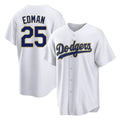 Los Angeles Dodgers #25 Tommy Edman Player Gold White HeidiMiller 2026 Collection Stadium Game Stitched Jerseys