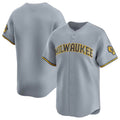 Milwaukee Brewers Blank Player Gray HeidiMiller Home Limited Stitched Jerseys