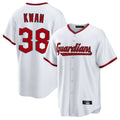Cleveland Guardians #38 Steven Kwan Player White HeidiMiller Game Home Stitched Jerseys