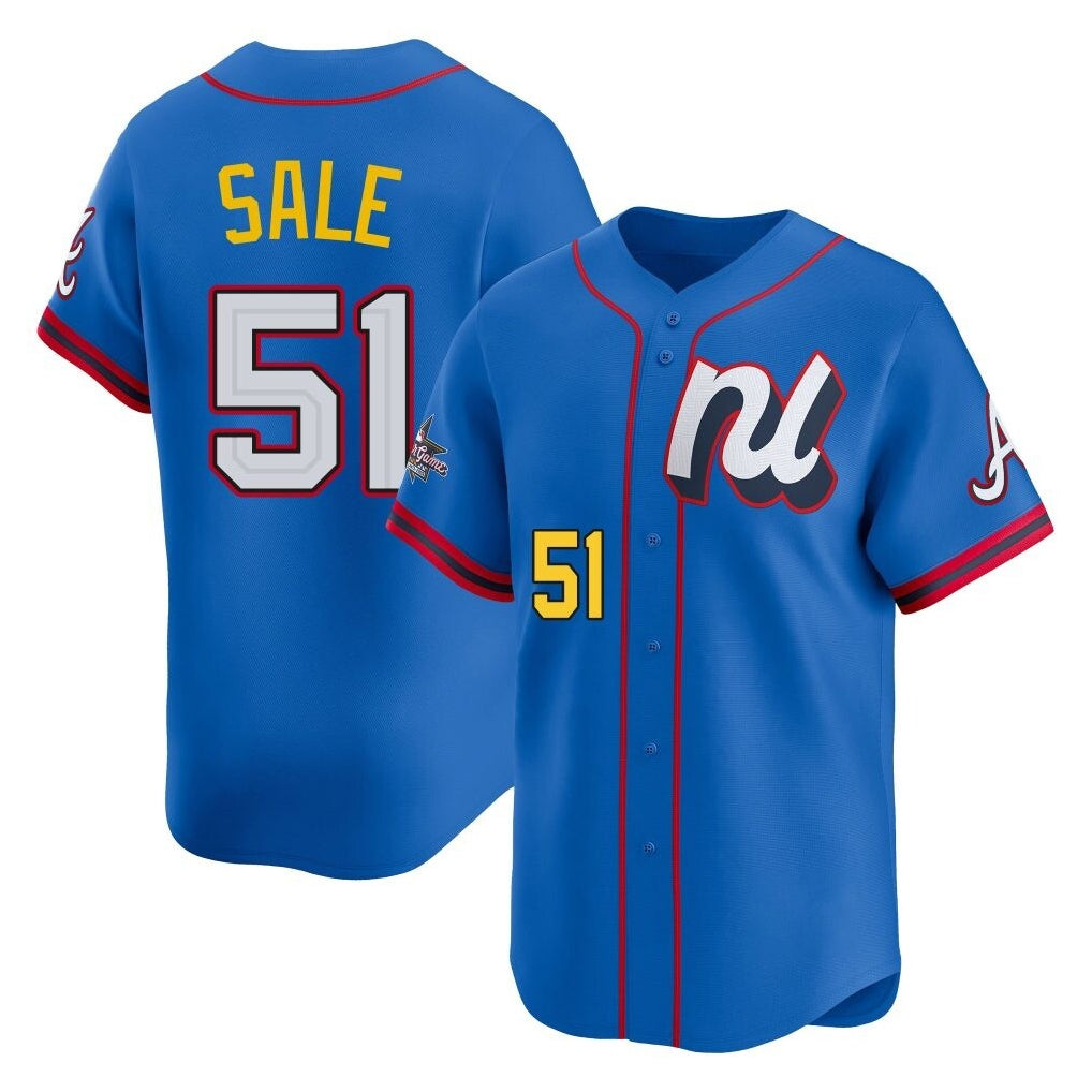 Atlanta Braves #51 Chris Sale Player Royal HeidiMiller National League All-Star Edition Game Stitched Jerseys
