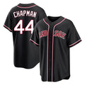 Boston Red Sox #44 Aroldis Chapman Player Black HeidiMiller Out Home Game Stitched Jerseys