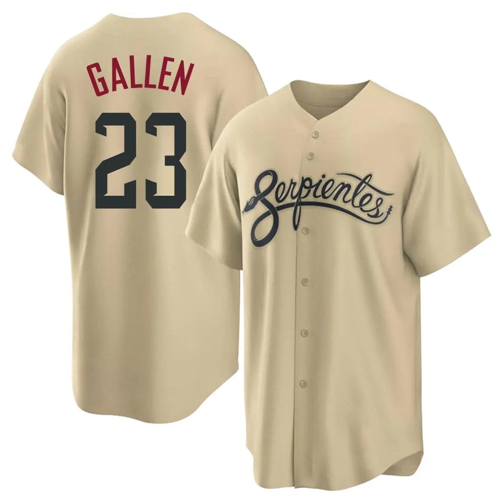 Arizona Diamondbacks #23 Zac Gallen Player Tan HeidiMiller City Connect Home Game Stitched Jerseys
