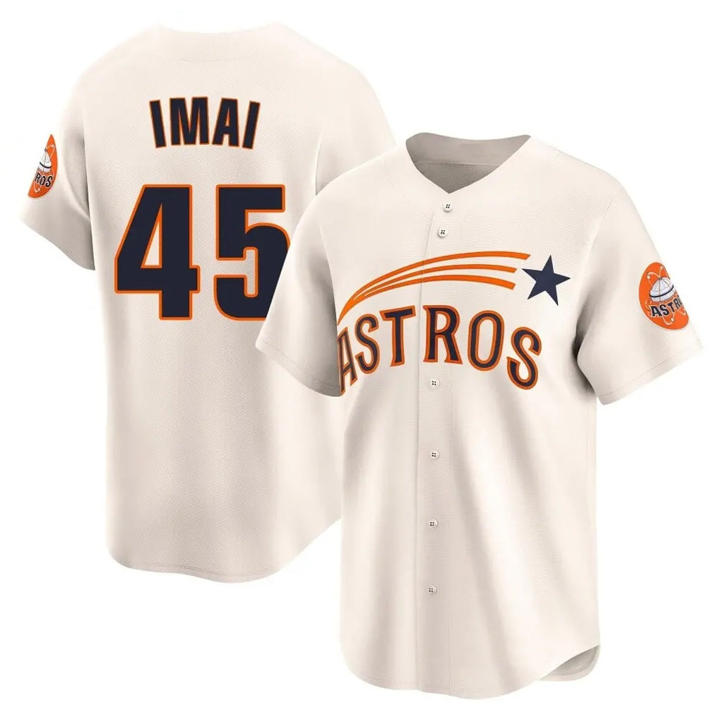 Houston Astros #45 Tatsuya Imai Player Cream HeidiMiller Throwback Cooperstown Collection Limited Stitched Jerseys