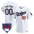 Custom Los Angeles Dodgers 2024 Spring Training Patch Vapor Premier Limited Jersey ¨C White HeidiMiller