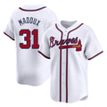 Atlanta Braves #31 Greg Maddux Player White HeidiMiller Limited Home Game Stitched Jerseys