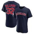 Cleveland Guardians #32 Gavin Williams Player Navy HeidiMiller Limited Elite Home Stitched Jerseys