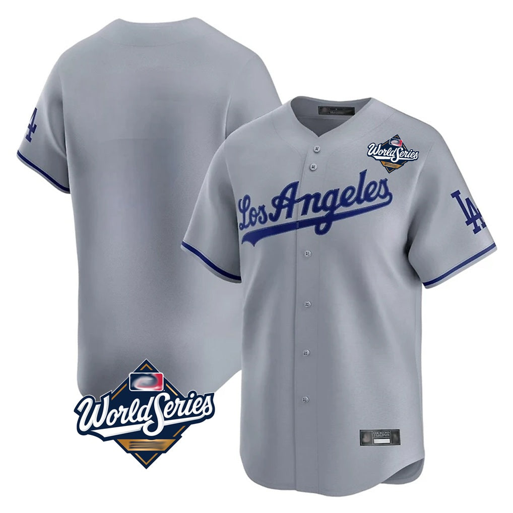 Los Angeles Dodgers Blank Player Gray HeidiMiller Limited Game World Series Stitched Jerseys