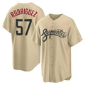 Arizona Diamondbacks #57 Eduardo Rodriguez Player Tan HeidiMiller City Connect Home Game Stitched Jerseys
