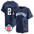 Chicago Cubs #2 Nico Hoerner Player Navy HeidiMiller City Connect 150th Anniversary Limited Home Stitched Jerseys
