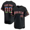 Custom Los Angeles Angels Mexico Vapor Premier Limited Jersey ¨C Black HeidiMiller