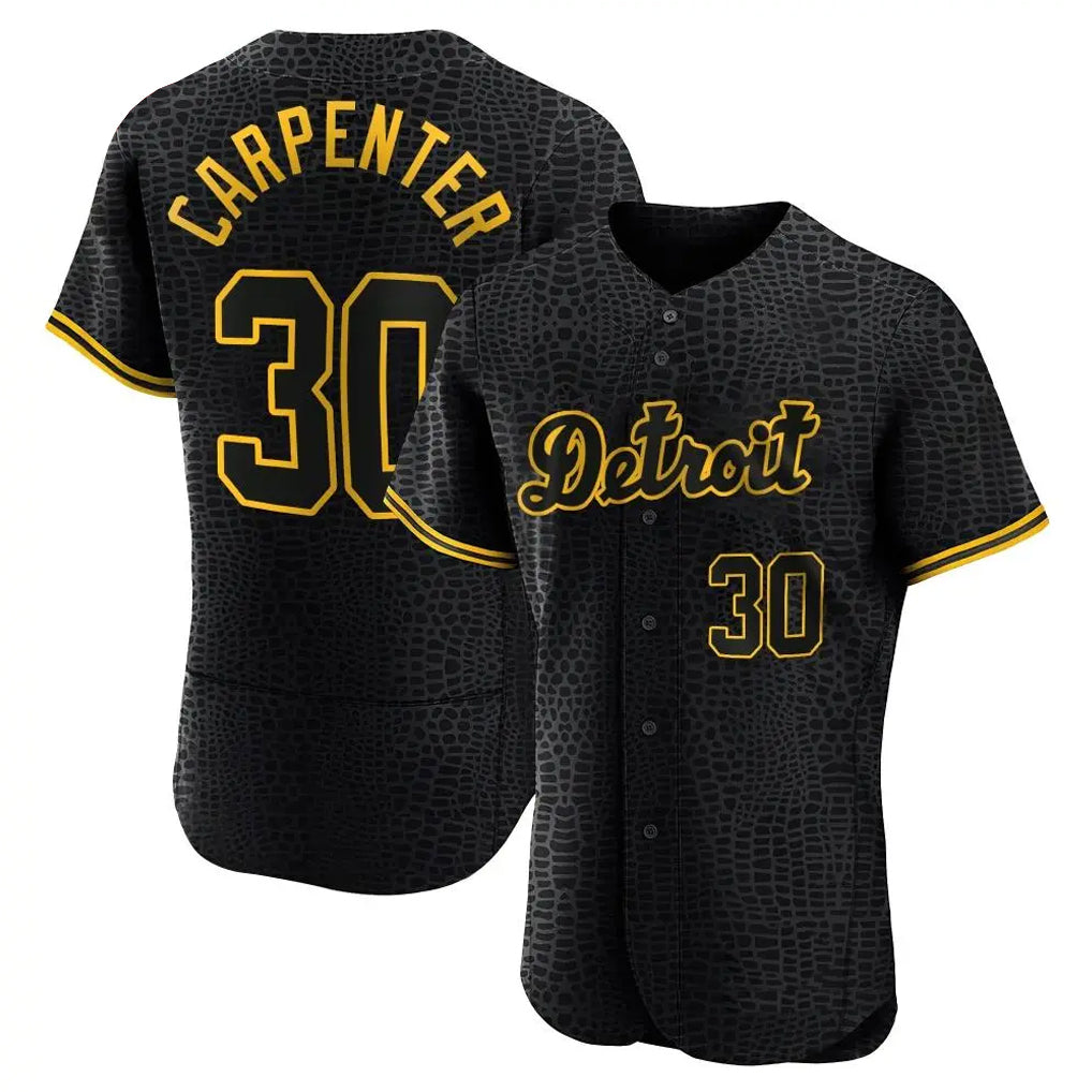 Detroit Tigers #30 Kerry Carpenter Player Black HeidiMiller Snake Skin City Limited Elite Home Stitched Jerseys