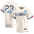 Los Angeles Dodgers #23 Kyle Tucker Player Cream HeidiMiller City Connect Limited Home Stitched Jerseys