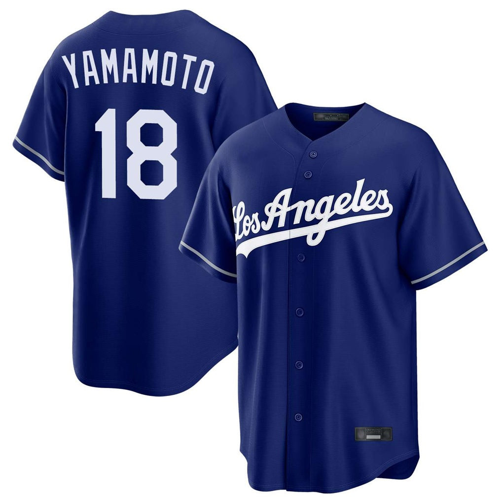 Los Angeles Dodgers #18 Yoshinobu Yamamoto Player Royal HeidiMiller Game Stitched Jerseys