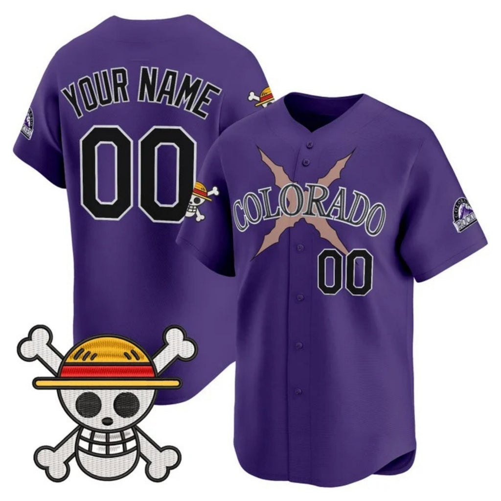 Custom Colorado Rockies x One Piece Purple HeidiMiller Vapor Premier Limited Jersey - Stitched