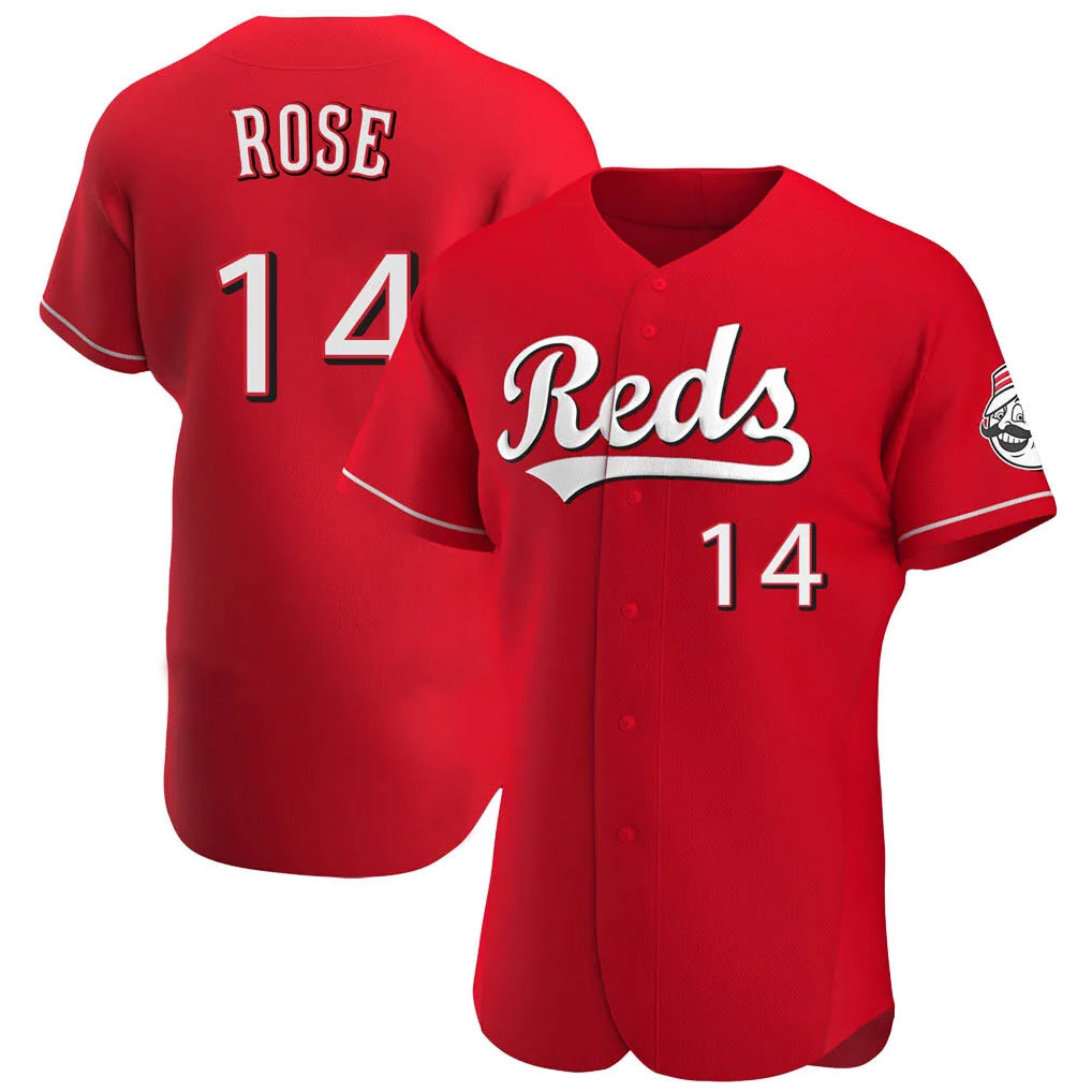 Cincinnati Reds #14 Pete Rose Player Red HeidiMiller Limited Elite Home Stitched Jerseys