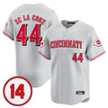 Cincinnati Reds #44 Elly De La Cruz Player Gray HeidiMiller Vapor Premier Limited Home Stitched Jerseys