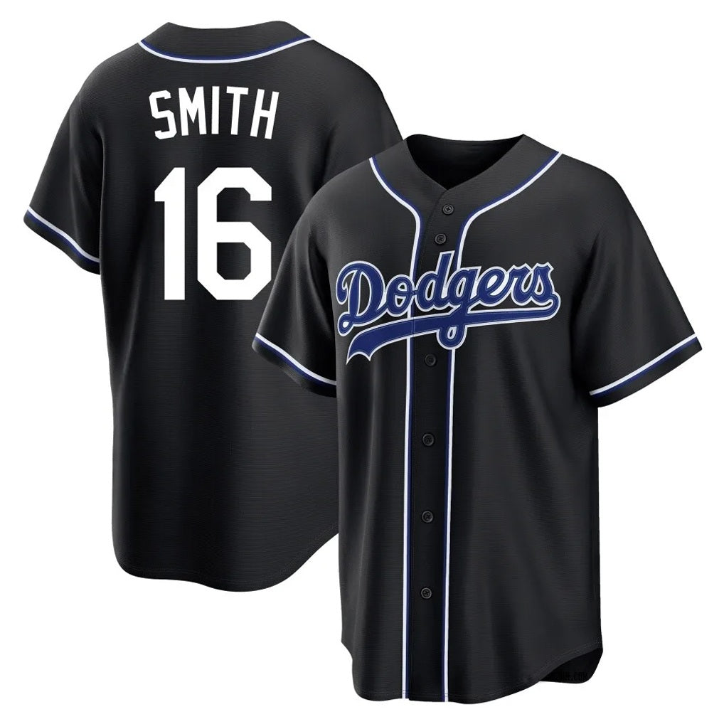 Los Angeles Dodgers #16 Will Smith Player Black HeidiMiller Carbon Limited Home Stitched Jerseys