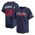 Atlanta Braves #23 Michael Harris II Player Navy HeidiMiller 2025 Speedway Classic Home Game Stitched Jerseys
