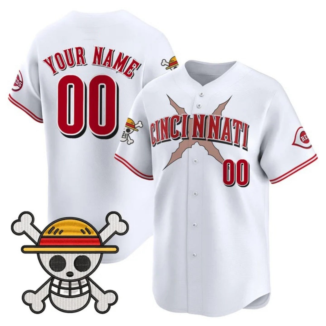 Custom Cincinnati Reds x One Piece White HeidiMiller Vapor Premier Limited Jersey - Stitched