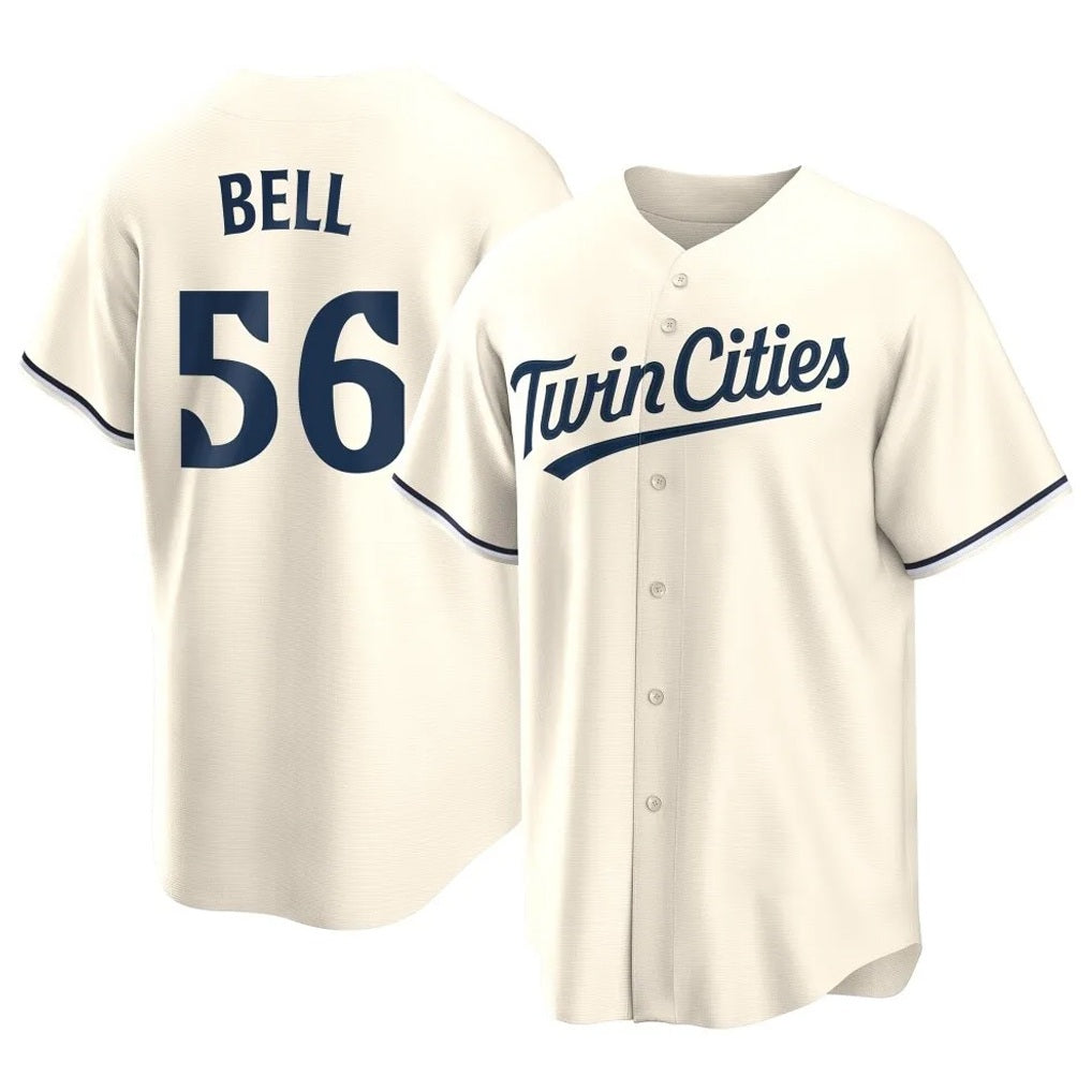 Minnesota Twins #56 Josh Bell Player Cream HeidiMiller Game Limited Home Stitched Jerseys