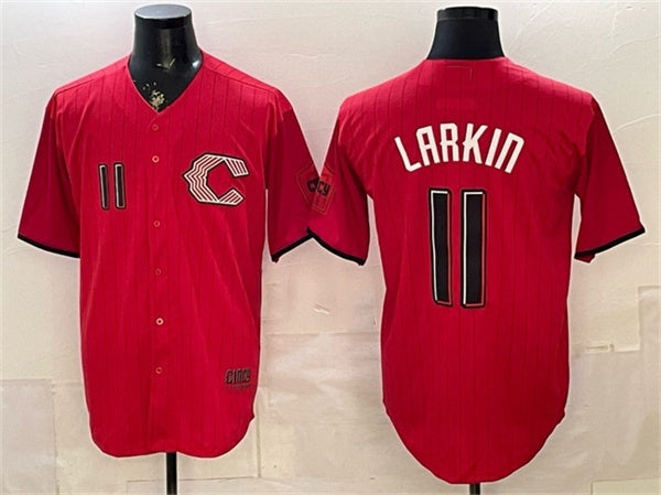 Cincinnati Reds #11 Barry Larkin Red HeidiMiller 2026 City Connect Stadium Stitched Jersey