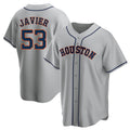 Houston Astros #53 Cristian Javier Player Gray HeidiMiller Home Game Stitched Jerseys