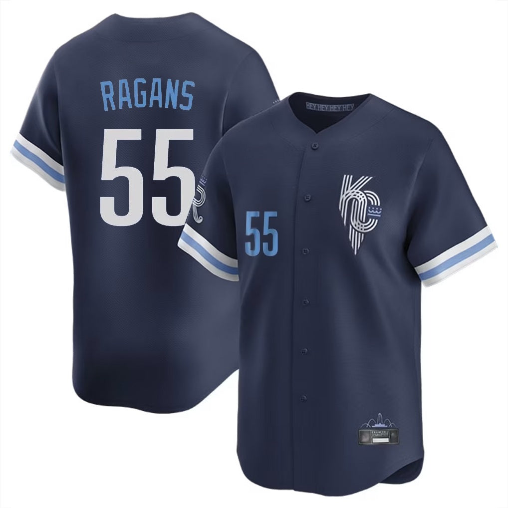 Kansas City Royals #55 Cole Ragans Player Navy HeidiMiller City Connect Limited Home Stitched Jerseys