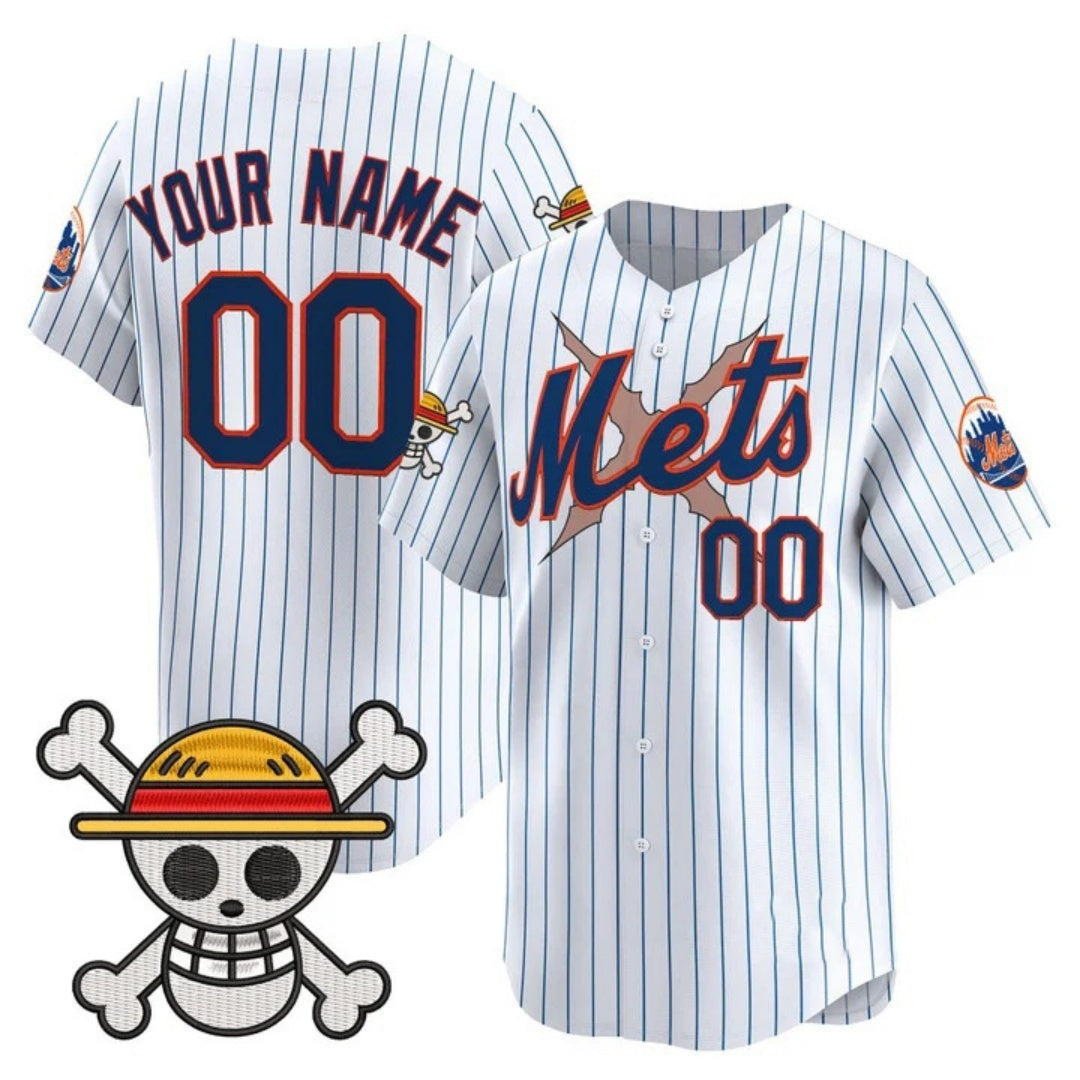 Custom New York Mets x One Piece White HeidiMiller Vapor Premier Limited Jersey - Stitched