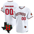 Custom Houston Astros Mexico Texas Patch Vapor Premier Limited Jersey V3 ¨C White HeidiMiller