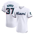 Miami Marlins #37 Anthony Bender Player White HeidiMiller Home Limited Elite Stitched Jerseys