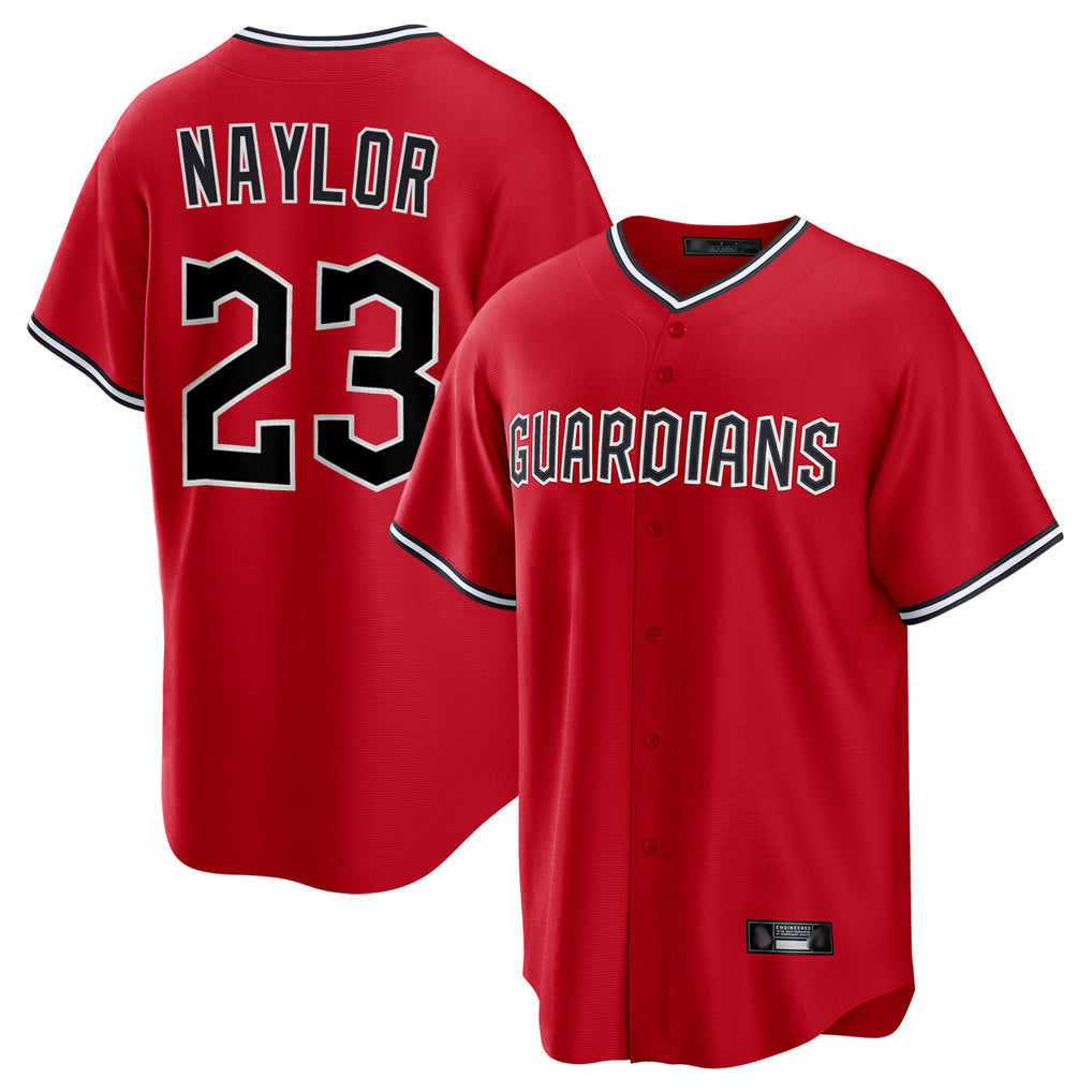 Cleveland Guardians #23 Bo Naylor Player Red HeidiMiller Home Game Stitched Jerseys